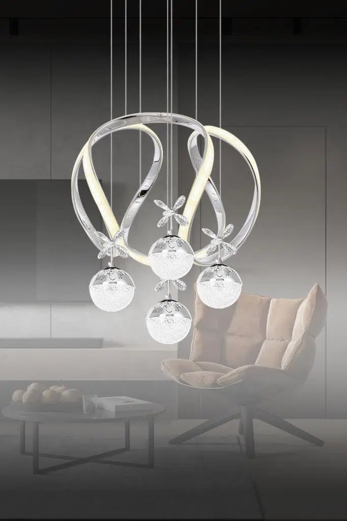 Eray Aydınlatma Eray Aydınlatma 1688-50 KR 4 Toplu Krom Led Avize ürün görseli