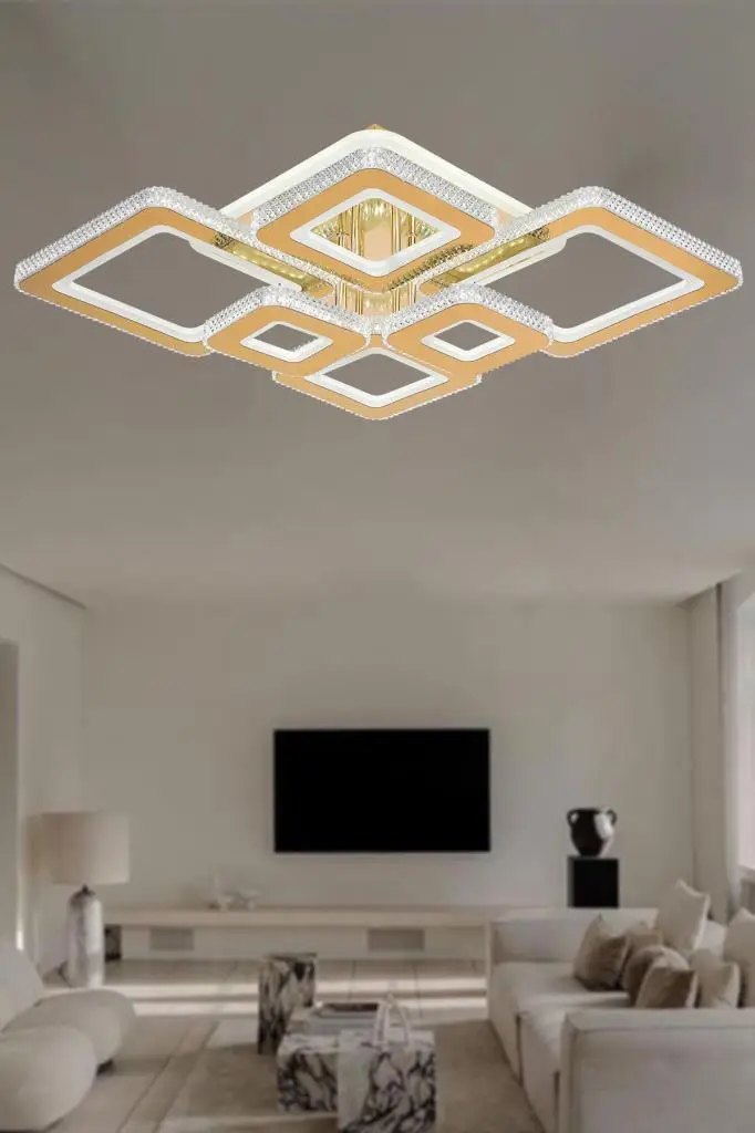 Eray Aydınlatma Eray Aydınlatma 2021-6 Sarı Dimmer Kumandalı Led Avize ürün görseli