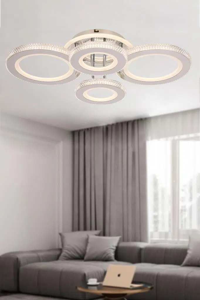 Eray Aydınlatma Eray Aydınlatma 2023-4 Krom Dimmer Kumandalı Led Avize ürün görseli