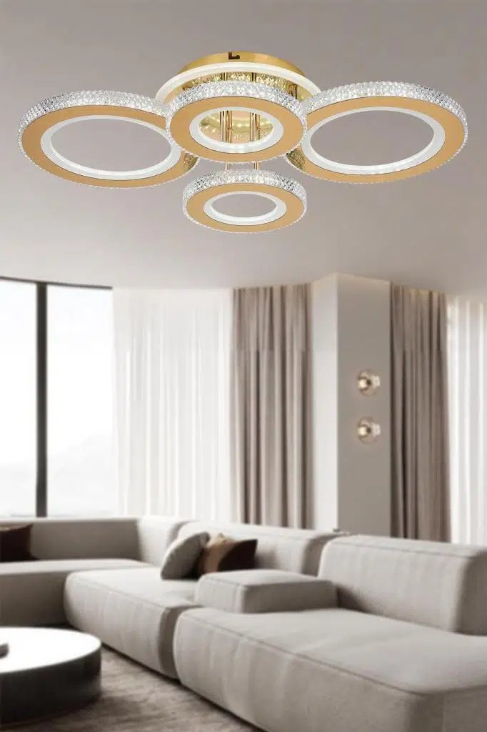 Eray Aydınlatma Eray Aydınlatma 2023-4 Sarı Dimmer Kumandalı Led Avize ürün görseli
