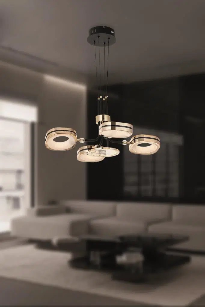 Eray Aydınlatma Eray Aydınlatma 5093-4 Sarı Siyah Led Avize ürün görseli