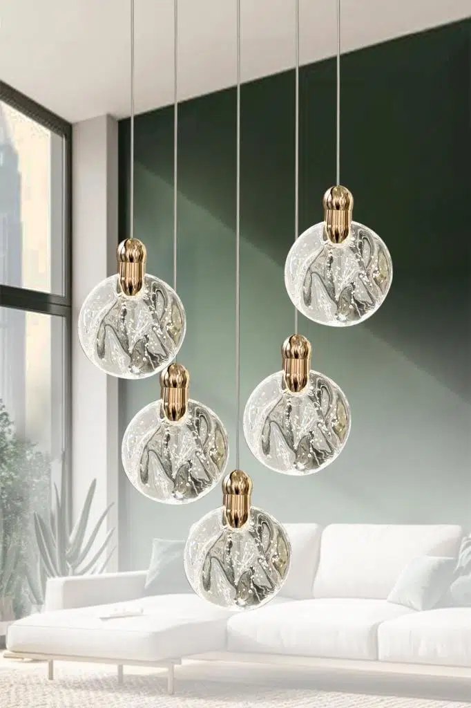 Eray Aydınlatma Eray Aydınlatma 8002-4+1 Sarkıt Gold Led Avize ürün görseli