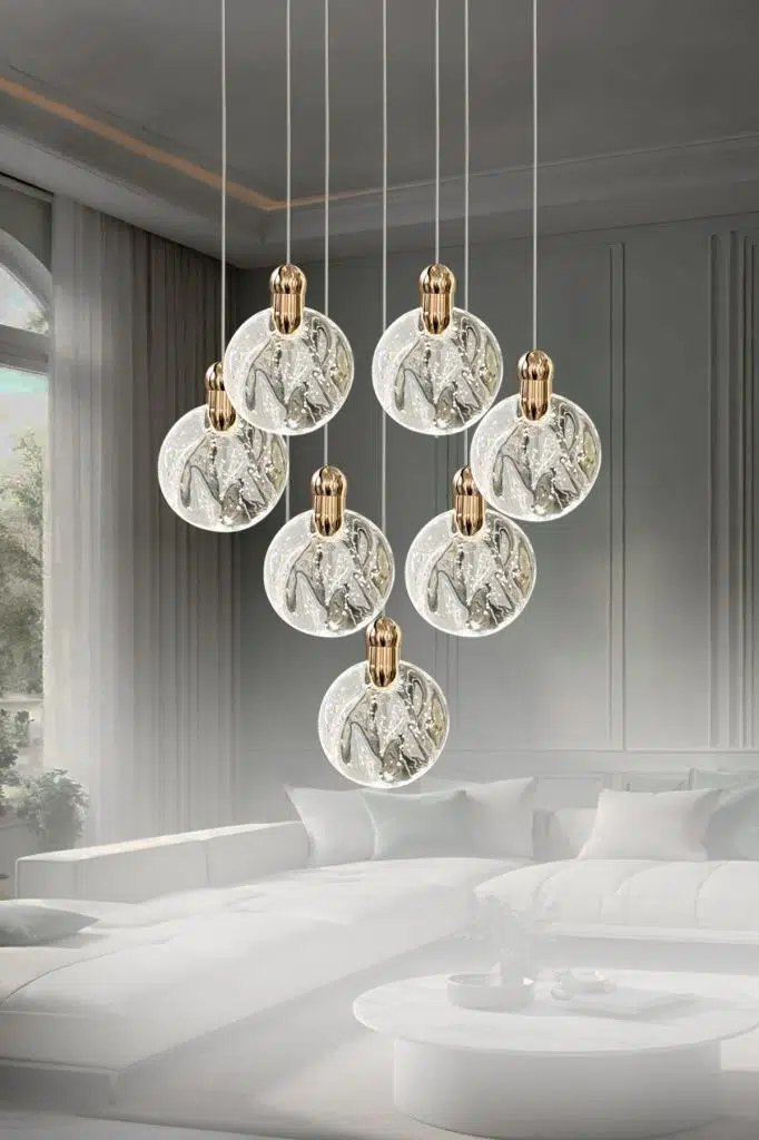 Eray Aydınlatma Eray Aydınlatma 8002-6+1 7li Sarkıt Gold Led Avize ürün görseli