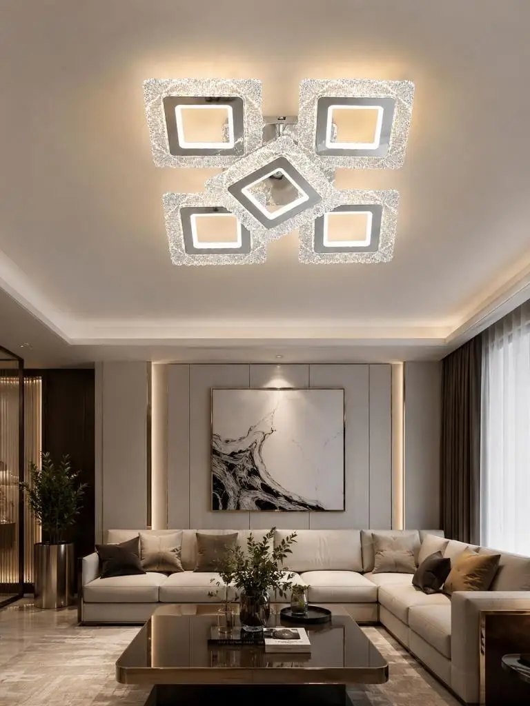 Eray Aydınlatma Eray Aydınlatma A016-4+1 Krom Dimmer Kumandalı Led Avize ürün görseli