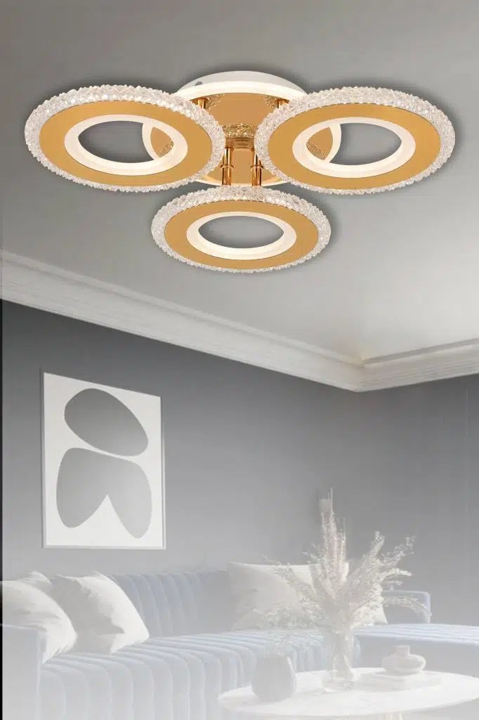 Eray Aydınlatma Eray Aydınlatma T001-3 Gold Kumandalı Led Avize ürün görseli