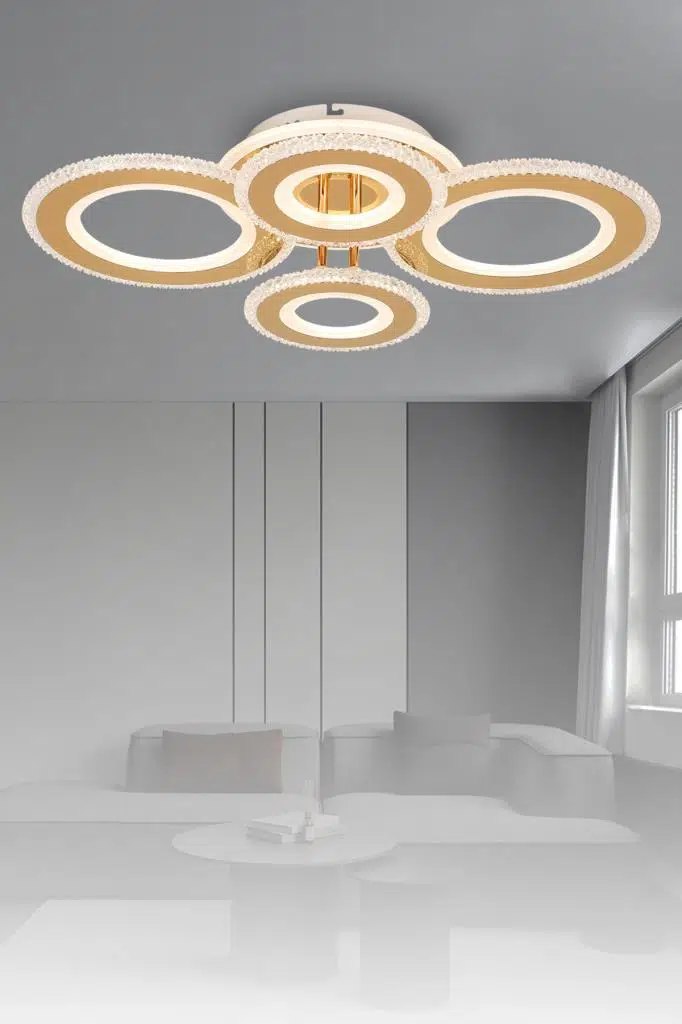 Eray Aydınlatma Eray Aydınlatma T001-4 Gold Kumandalı Led Avize ürün görseli