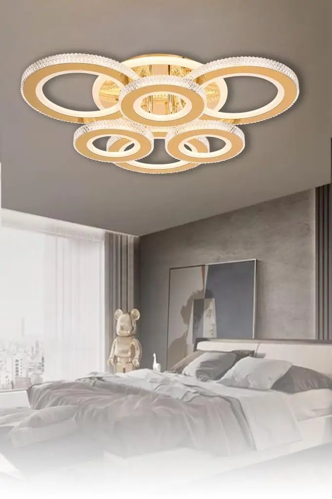 Eray Aydınlatma Eray Aydınlatma T001-6 Sarı Dimmer Kumandalı Led Avize ürün görseli