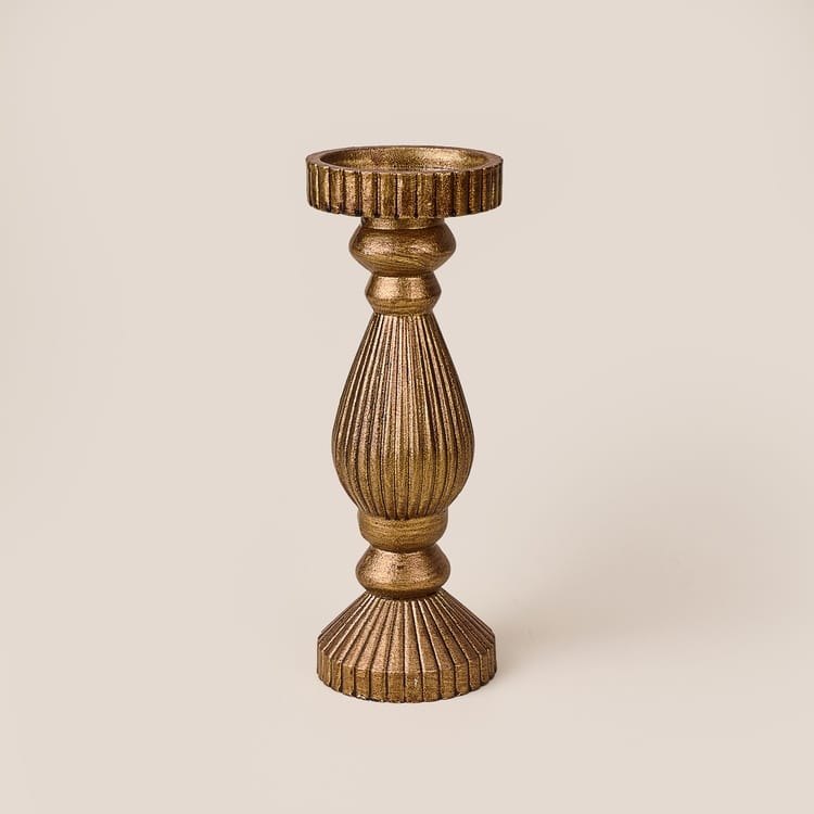 Evidea Evidea Deco Büyük Şamdan - Eskitme - 26,7 cm ürün görseli