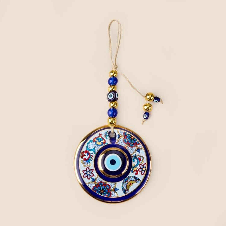 Evidea Evidea Deco Flowers and Moon Nazarlık - Renkli - 13 cm ürün görseli