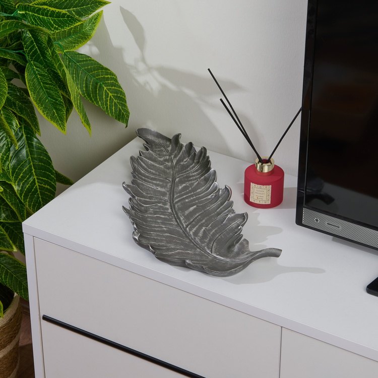 Evidea Evidea Deco Moena Dekoratif Tabak - Gümüş - 44x19 cm ürün görseli