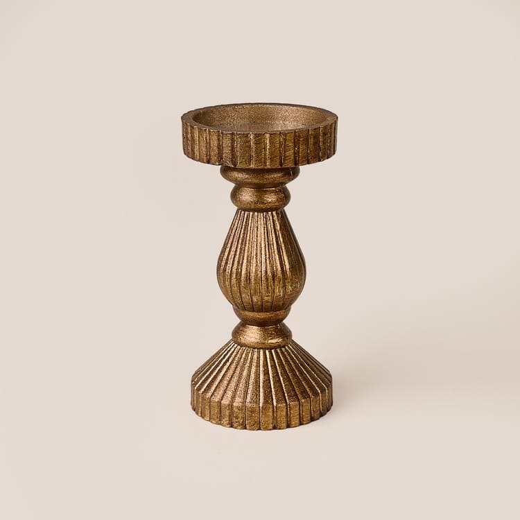 Evidea Evidea Deco Orta Boy Şamdan - Eskitme - 19,2 cm ürün görseli