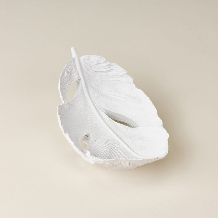 Evidea Evidea Deco Yaprak Dekoratif Obje - Beyaz - 20x15 cm ürün görseli