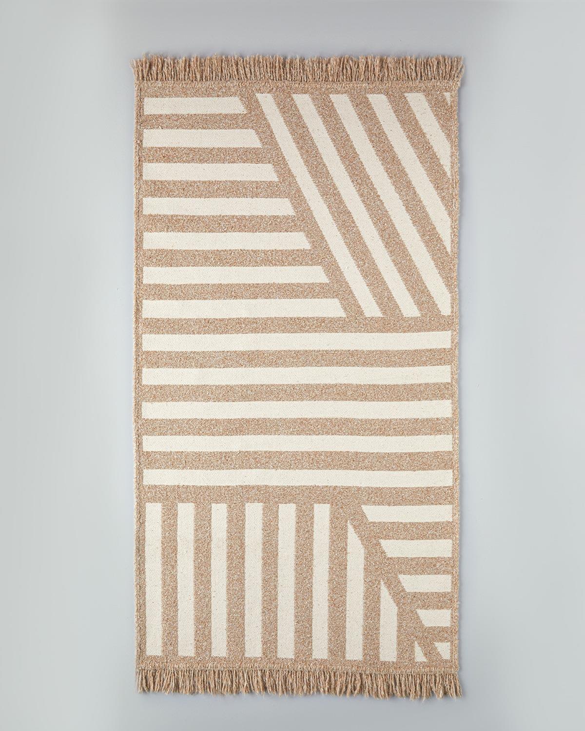 English Home Linear Dokuma Yolluk Kilim Açık Krem ürün görseli