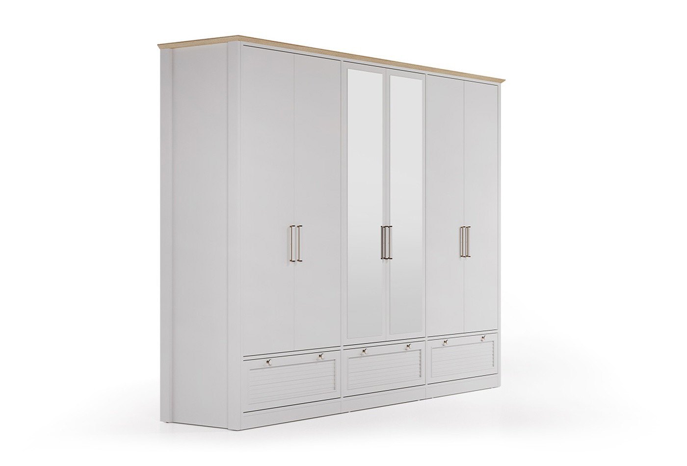 Enza Home Marsell Beyaz Dolap, 275x224 cm (GxY) ürün görseli