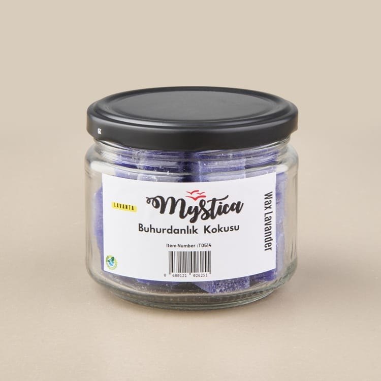 Evidea Mystica Wax Lavender Küp Buhurdanlık Kokusu - Mor - 132 gr ürün görseli