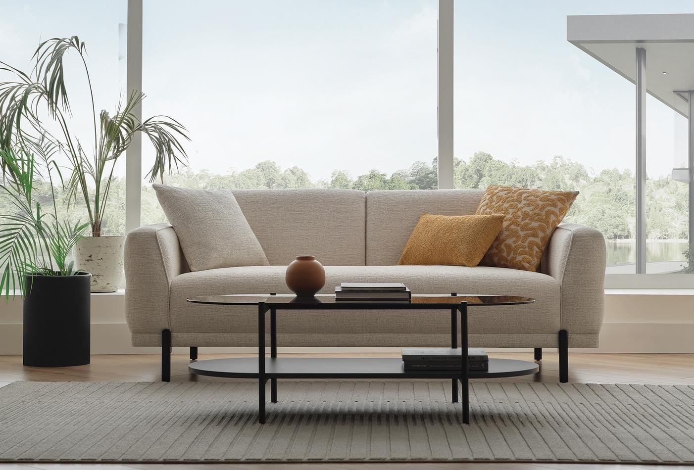 Enza Home Terra 2,5'lu Koltuk, Keten Dokulu, 16007 Beyaz ürün görseli